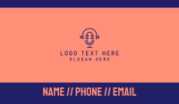 Podcast Mic Headset  Business Card Preview