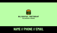 Vegan Food Burger Restaurant Business Card Image Preview