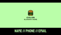 Vegan Food Burger Restaurant Business Card Image Preview