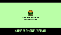 Vegan Food Burger Restaurant Business Card Image Preview