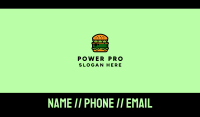 Vegan Food Burger Restaurant Business Card Design