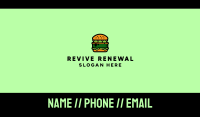 Vegan Food Burger Restaurant Business Card Image Preview