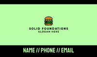 Vegan Food Burger Restaurant Business Card Image Preview