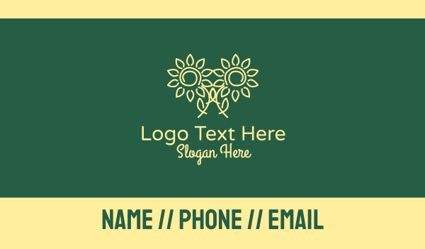 Yellow Sunflower Petals  Business Card Design Image Preview