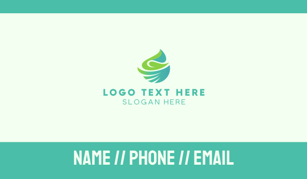 Abstract Natural Leaves Business Card Design Image Preview