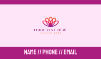 Yoga Gradient Flower Business Card Preview