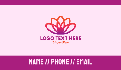 Yoga Gradient Flower Business Card Image Preview