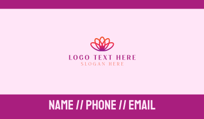 Yoga Gradient Flower Business Card Image Preview