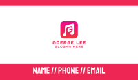 Music G App Business Card Image Preview
