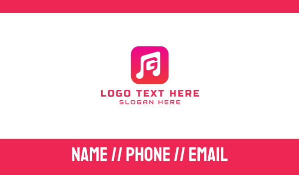 Music G App Business Card Design Image Preview