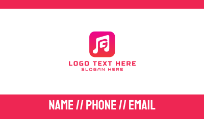Music G App Business Card Image Preview
