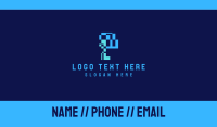 Digital Pixel Letter P Business Card Image Preview