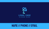 Digital Pixel Letter P Business Card Image Preview