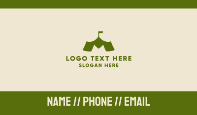 Green M Tent Business Card Image Preview