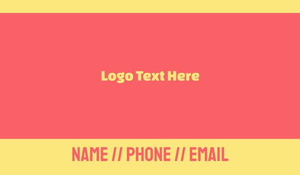 Pink & Yellow Font Business Card Design Image Preview