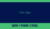 Green Stylish Text Business Card Design