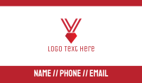 Red Diamond Medal  Business Card Image Preview