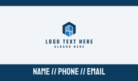 Hexagon Window Letter A Business Card Image Preview