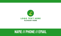 Lime Green Letter Circle Business Card Image Preview