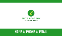 Lime Green Letter Circle Business Card Image Preview