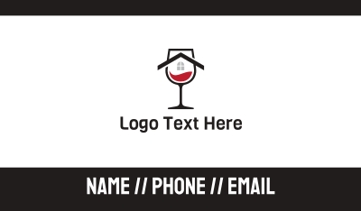 Wine Glass House Business Card Image Preview