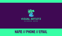 Neon Graffiti Art Letter T Business Card Image Preview