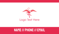 Pink Elegant Flamingo Business Card Image Preview