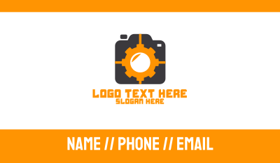 Mechanical Gear Photography Business Card Image Preview