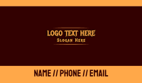 Caribbean Pirate Text Business Card Design