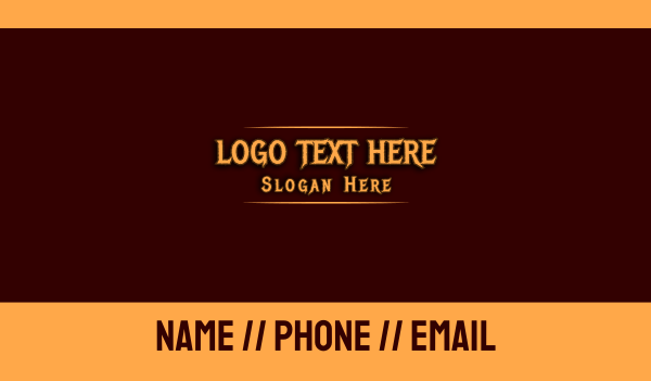 Caribbean Pirate Text Business Card Design Image Preview