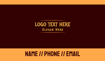 Caribbean Pirate Text Business Card Image Preview