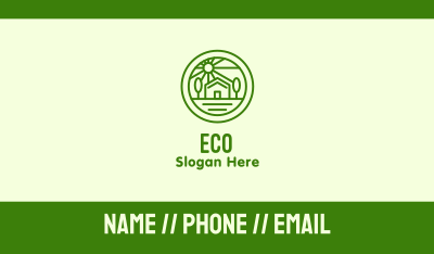 Eco Landscape Travel Villa Business Card Image Preview
