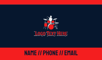 Drummer Boy Silhouette Business Card Preview