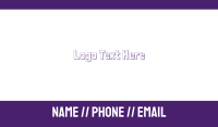 Purple & Friendly   Business Card Design