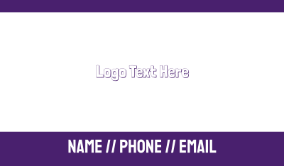 Purple & Friendly   Business Card Image Preview