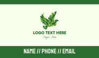 Green Eco Dove Business Card Design