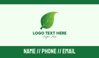 Green Herbal Leaf Business Card Image Preview