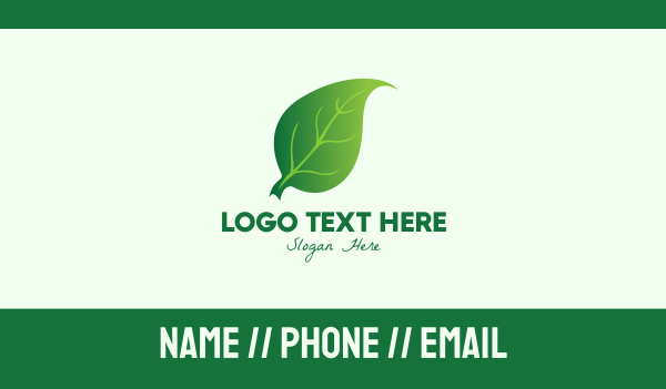 Green Herbal Leaf Business Card Design Image Preview