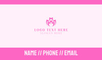 Pink Flower Bloom Business Card Design