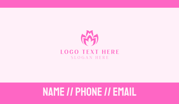 Pink Flower Bloom Business Card Design Image Preview