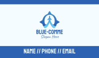 Blue Air Travel Compass Business Card Image Preview