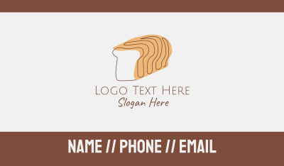 Bread Loaf Line Art Business Card