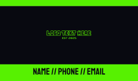 Green Game Screen Business Card Preview