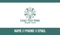 Teal Flower Pattern Business Card Image Preview
