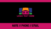 Colorful Mosaic House  Business Card Image Preview