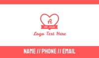 Valentine Heart Lettermark Business Card Image Preview