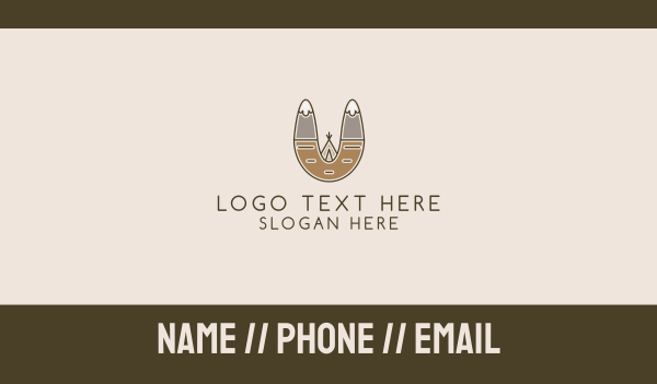 Outdoor Mountain Tepee Business Card Design Image Preview