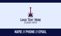 Heavy Metal Guitar Business Card Design