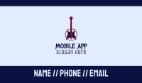 Heavy Metal Guitar Business Card Image Preview