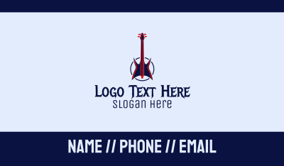 Heavy Metal Guitar Business Card Image Preview